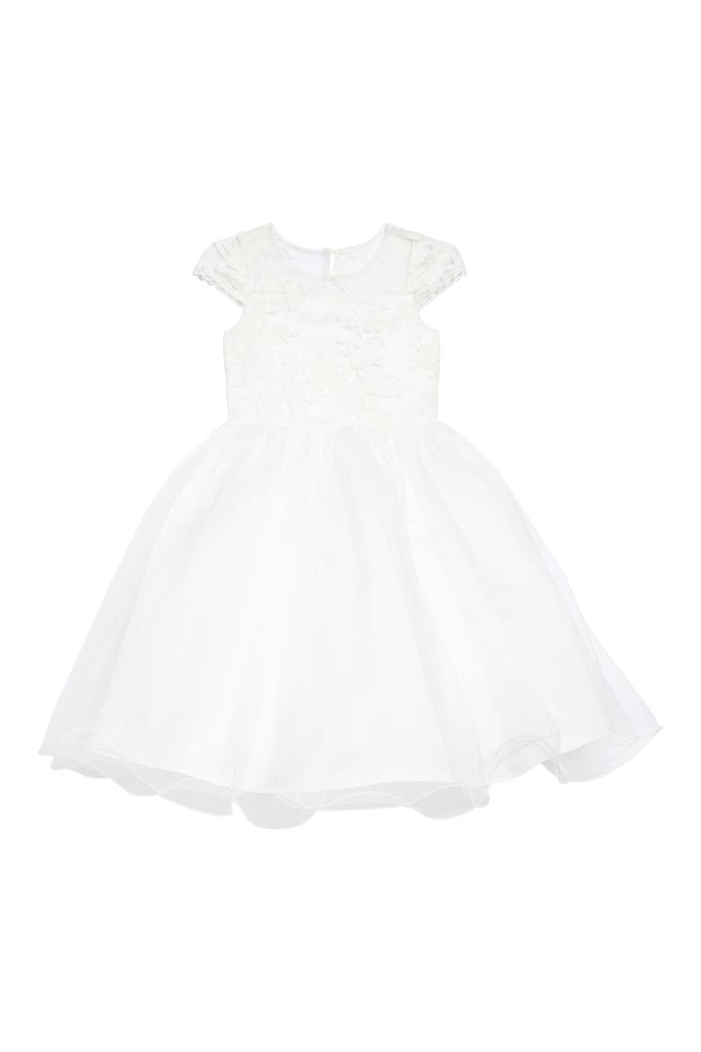 The Tina Floral Lace Tulle Dress, Main, color, IVORY