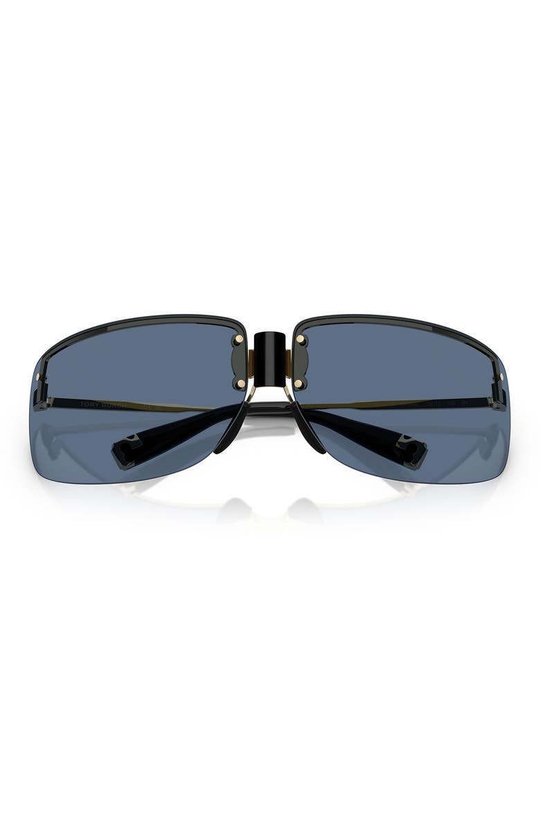 Tory Burch 75mm Semi Rimless Pillow Sunglasses, Alternate, color,