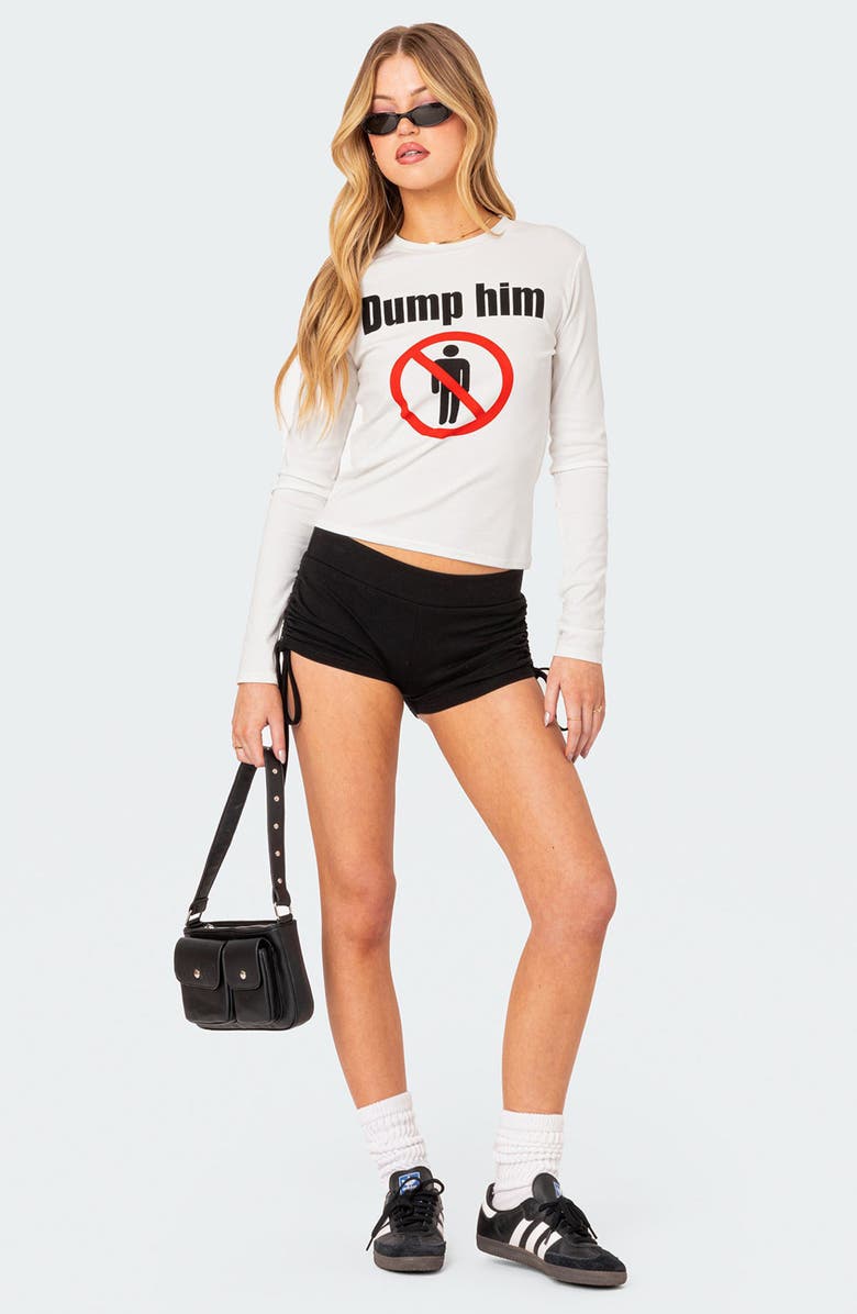 EDIKTED Dump Him Long Sleeve T-Shirt, Alternate, color,