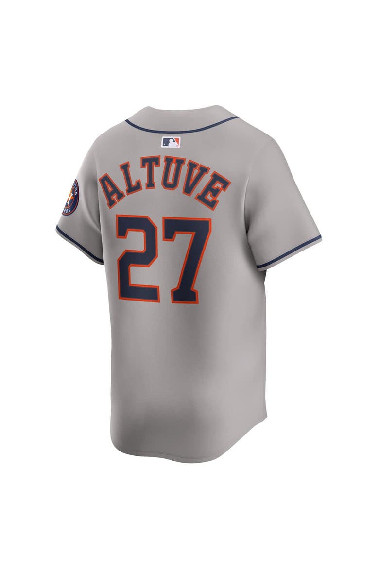 Men's Nike Jose Altuve Gray Houston Astros Road Limited Player Jersey, Alternate, color, Gray