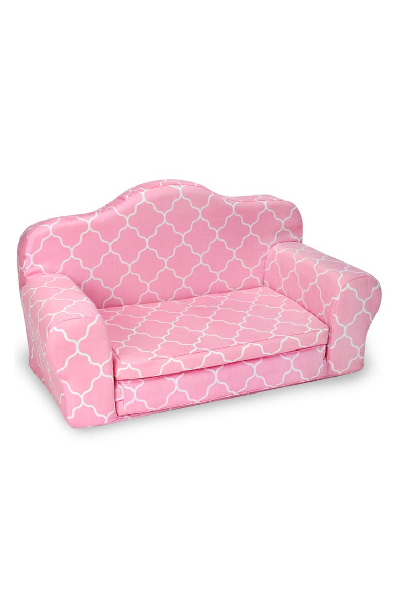 Teamson Kids Sophia's 18" Doll Pull-Out Couch, Main, color, Pink
