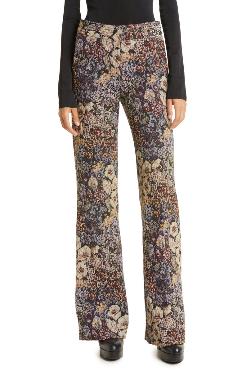 Smythe Floral Tapestry Wide Leg Trousers, Main, color, 