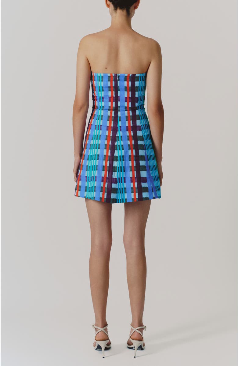 De Loreta Coraza Cocktail V-Neck Mini Cotton Dress, Alternate, color, 