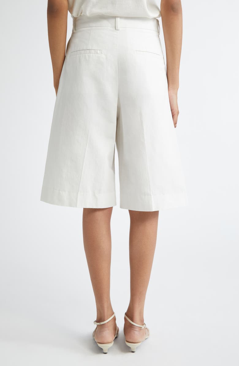 TOTEME Tailored Longline Shorts, Alternate, color, Off-White