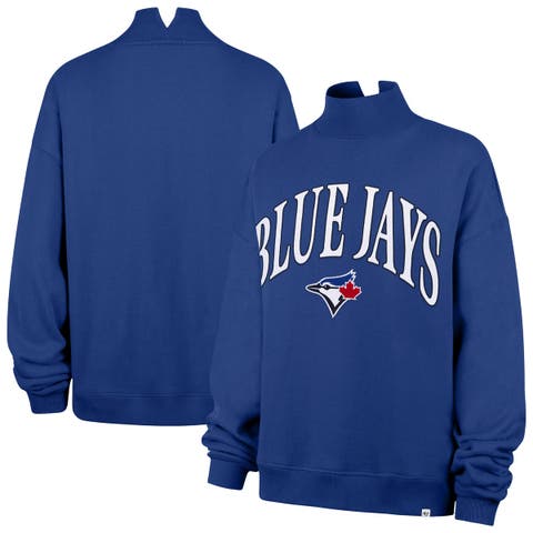 Women's '47 Royal Toronto Blue Jays Oversized Vantage Mock Neck Sweatshirt