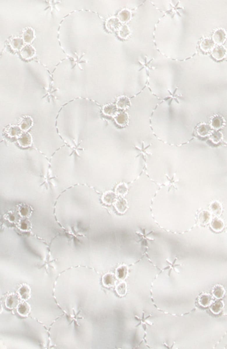 Miken Swim Kids' Eyelet Smocked Two-Piece Swimsuit, Alternate, color, White