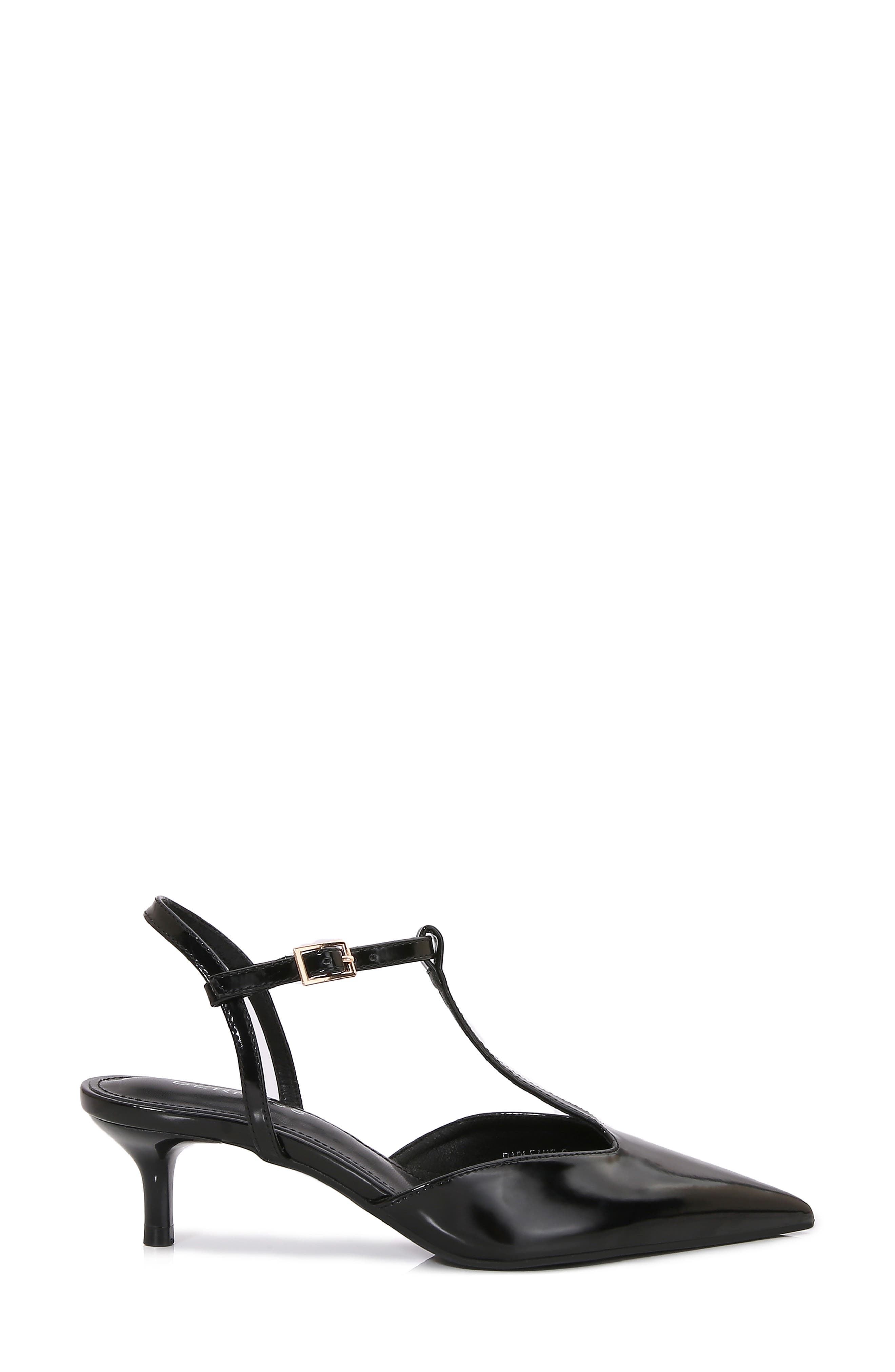 BERNESS T-Strap Kitten Heel Pump, Alternate, color, Black