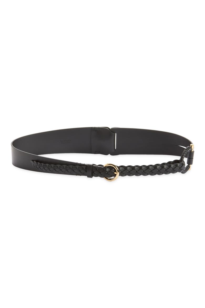 Donna Leather Belt, Main, color, NERO NERO