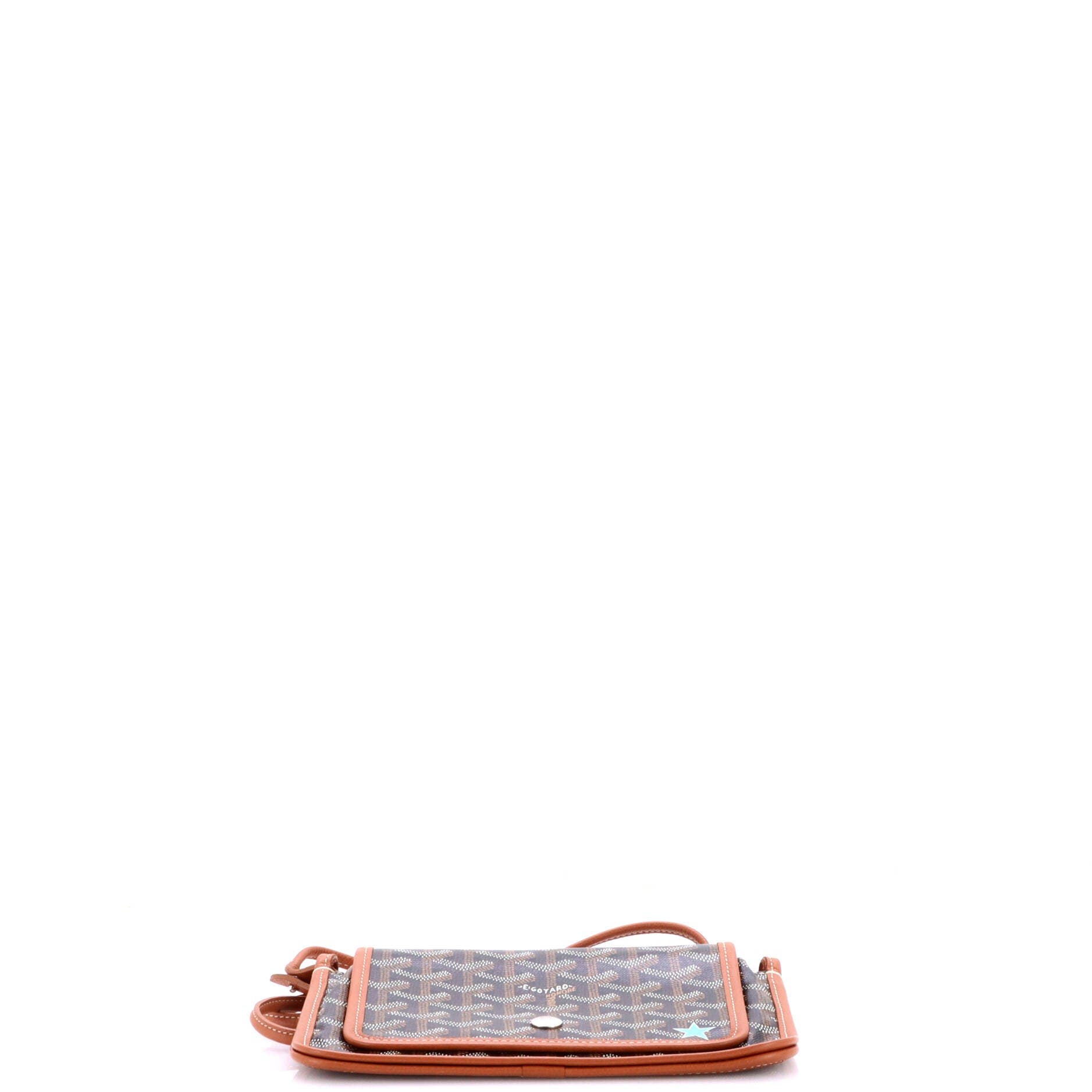 Plumet Clutch Wallet Printed Coated Canvas, Alternate, color, Brown