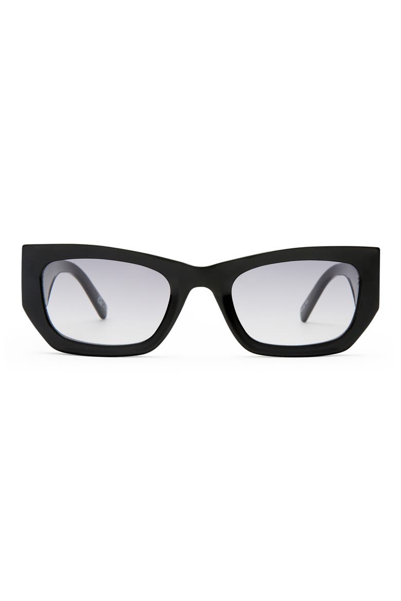 Beachcomber 52mm D-Frame Sunglasses, Main, color, BLACK / SMOKE GRAD
