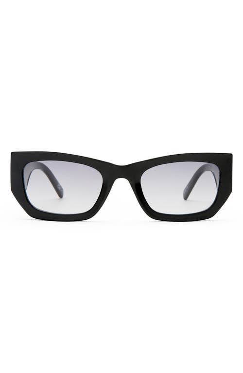 Le Specs Beachcomber 52mm D-Frame Sunglasses in Black/smoke Grad at Nordstrom