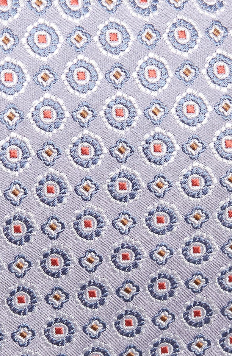 Eton Circle Medallion Silk Tie, Alternate, color, Light Purple