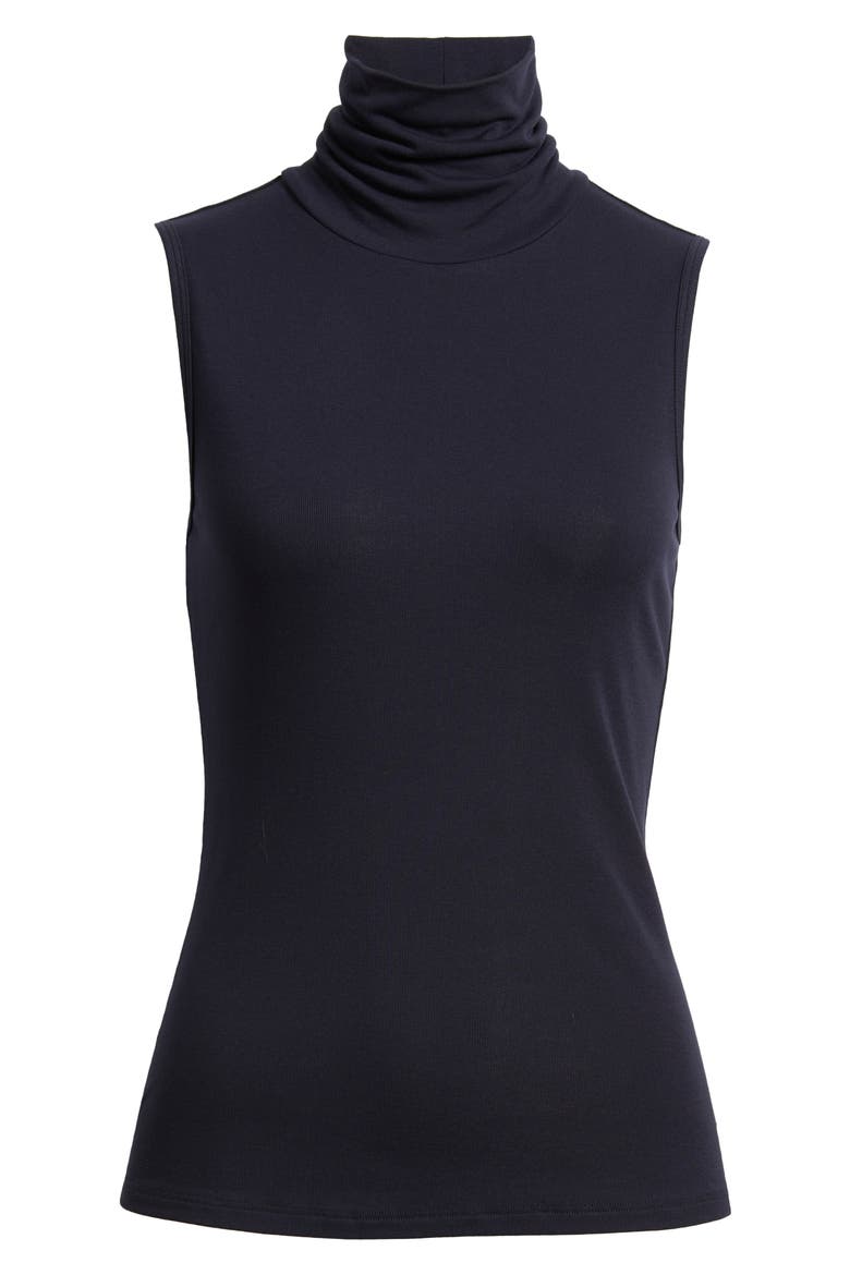 Wendel Sleeveless Turtleneck Top, Alternate, color, DEEP NAVY - G8E