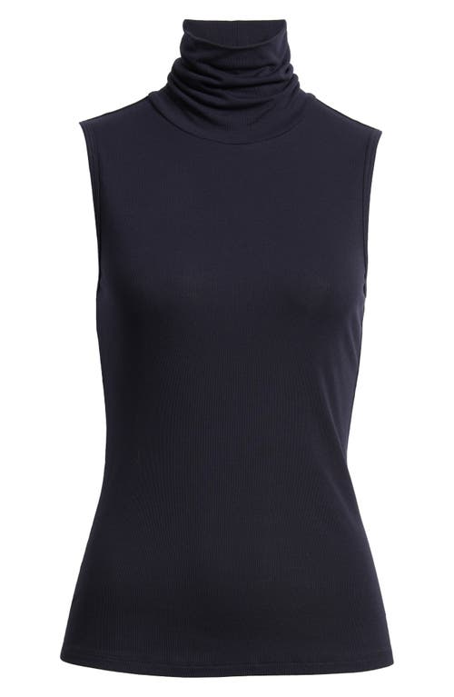Theory Wendel Sleeveless Turtleneck Top In Purple