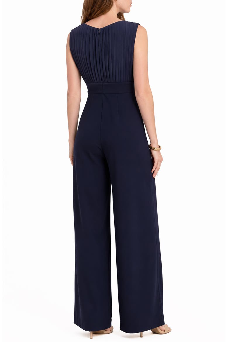 Aster Deep V-Neck Jumpsuit, Alternate, color, NAVY BLAZER