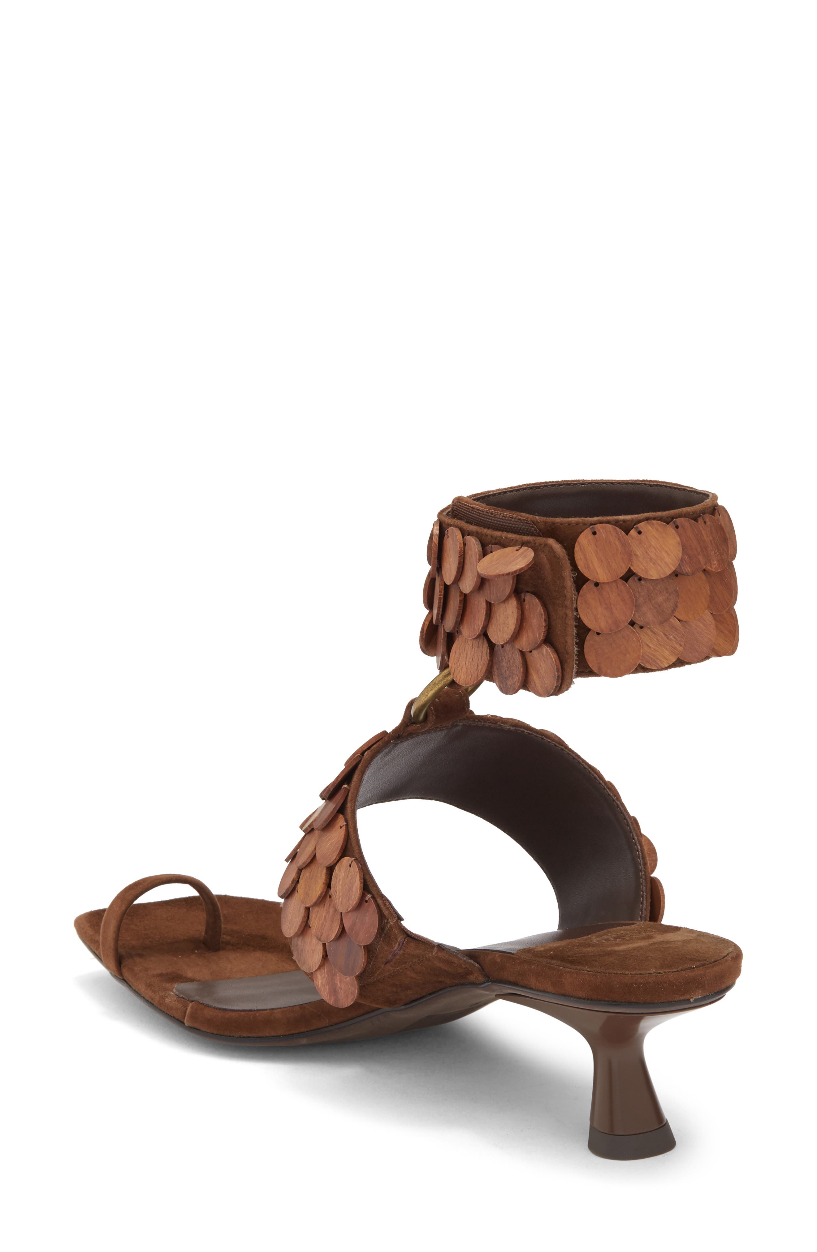 Jeffrey Campbell Coconut Ankle Strap Sandal, Alternate, color, Expresso Suede Combo