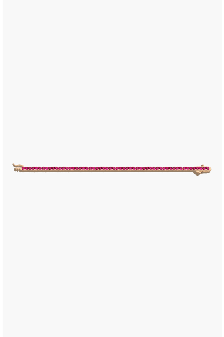 Lab Grown 6ct Red Ruby Tennis Bracelet, Alternate, color, Yellow Gold Vermeil