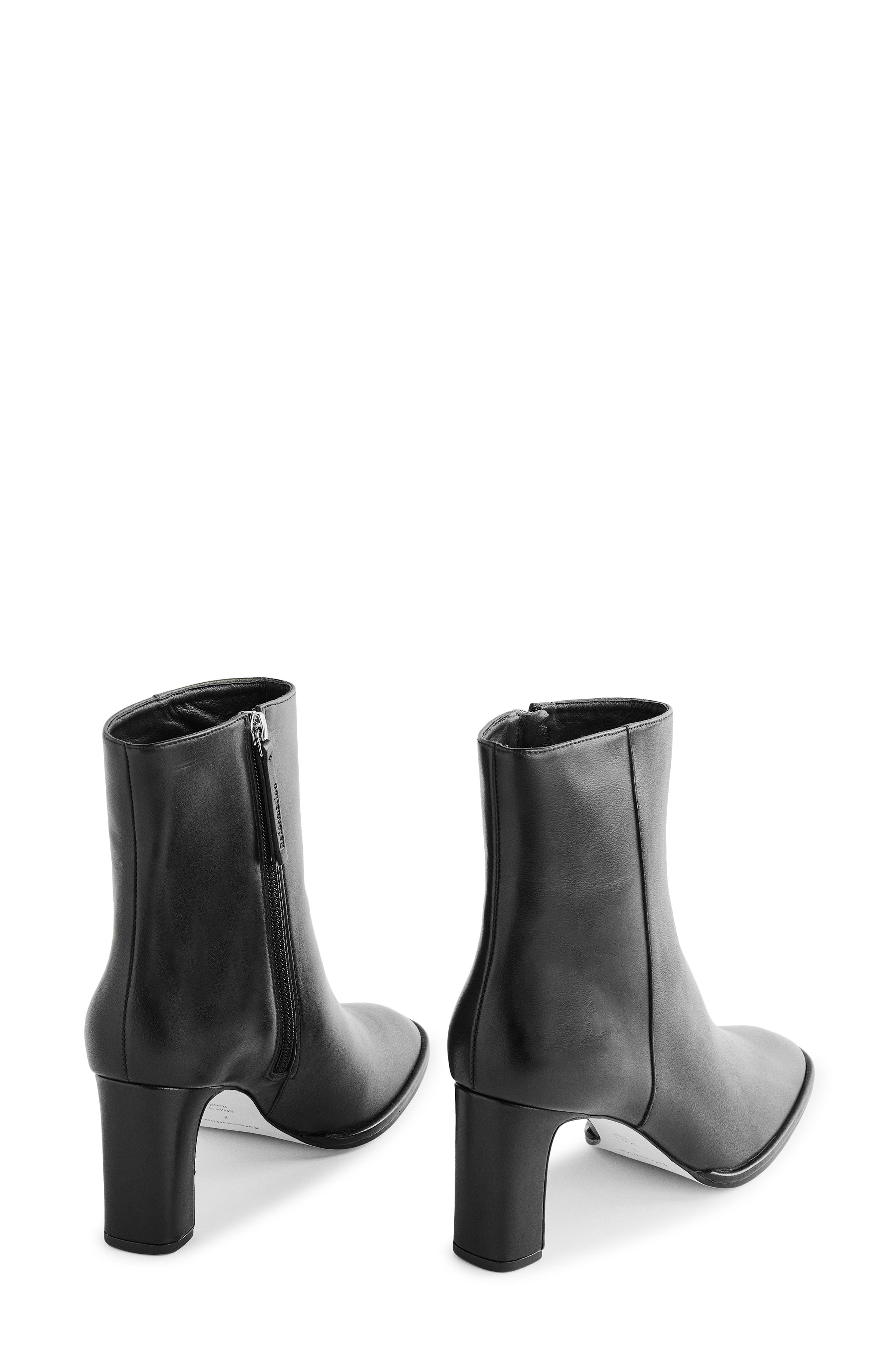 Reformation Gillian Bootie, Alternate, color, Black Leather