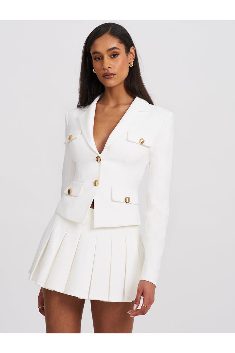 Oaklyyn Pleated Mini Skort, Alternate, color, White