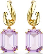 Swarovski Millenia Emerald Cut Crystal Drop Earrings