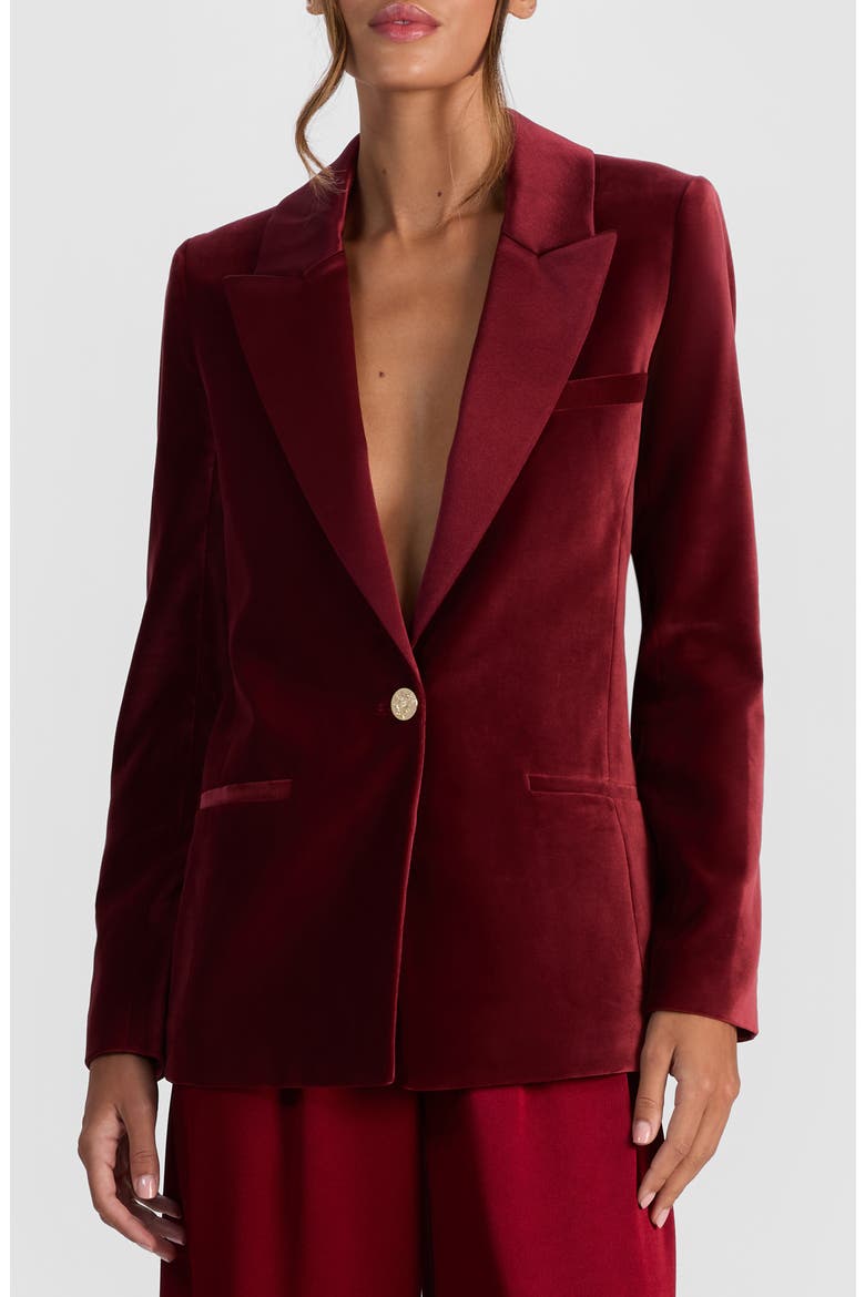 Silas Velvet Blazer, Main, color, OXBLOOD