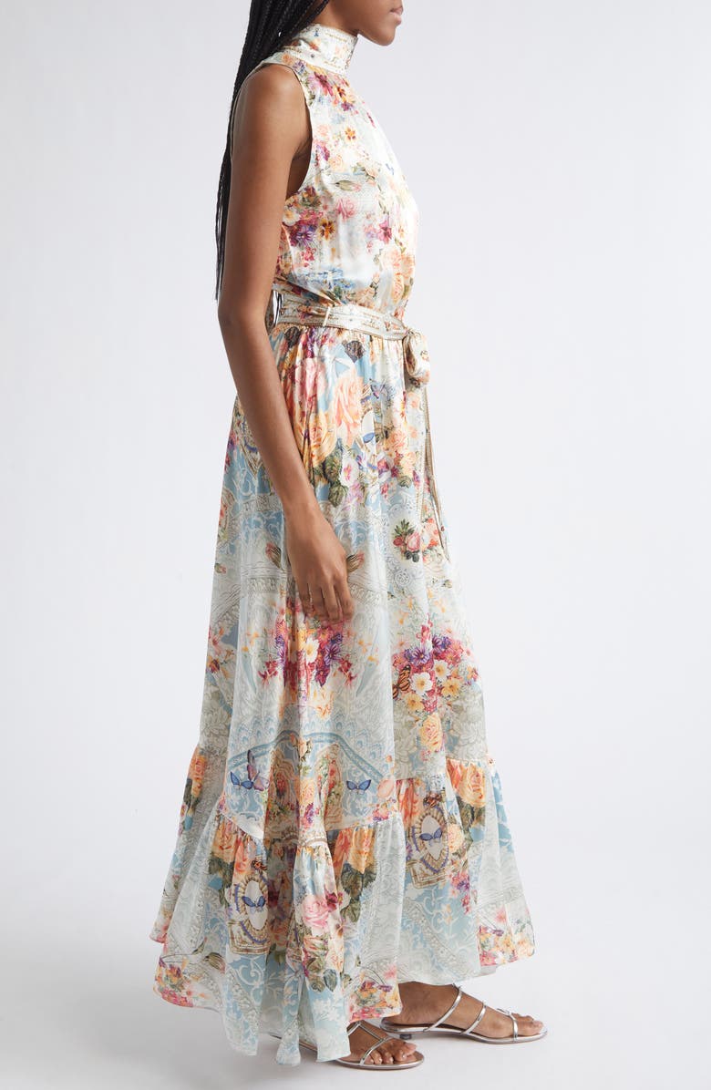 Camilla Floral Silk Maxi Dress, Alternate, color, A Taste For Lace