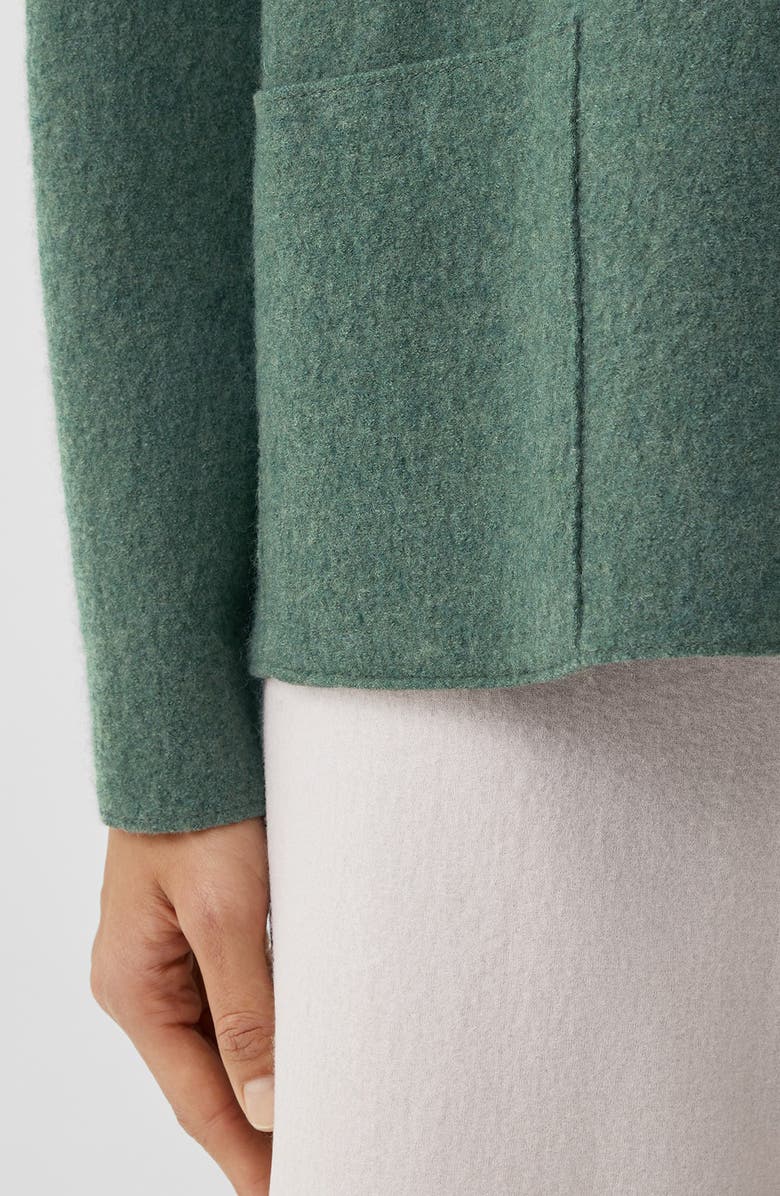 Eileen Fisher Patch Pocket Boiled Wool Sweater, Alternate, color, 