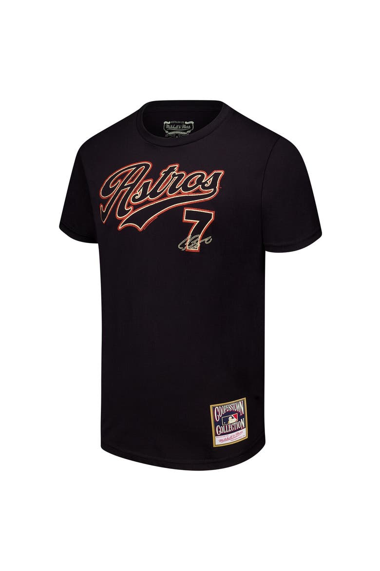 Men's Mitchell & Ness Craig Biggio Black Houston Astros Cooperstown Collection Player T-Shirt, Alternate, color, Black