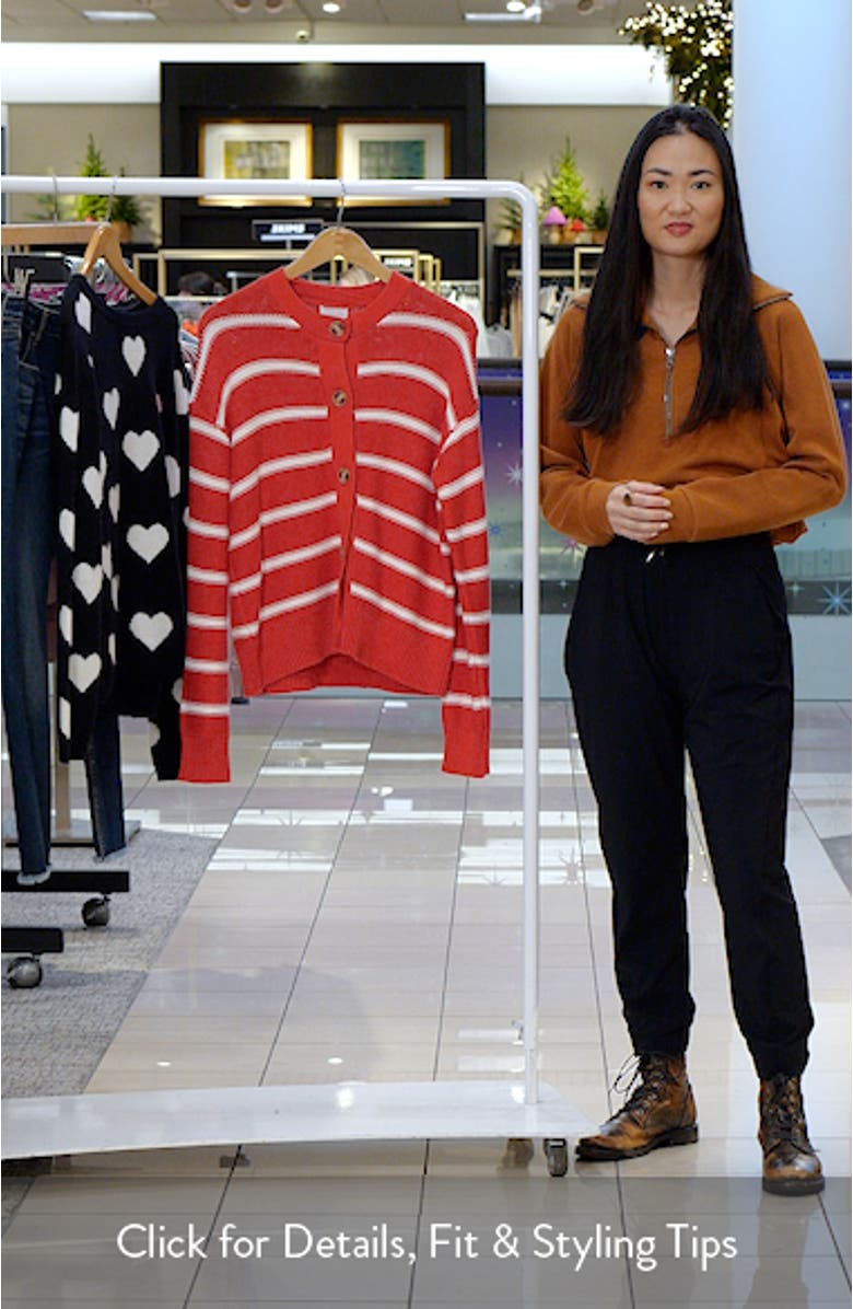 Stripe Pima Cotton Cardigan, sales video thumbnail