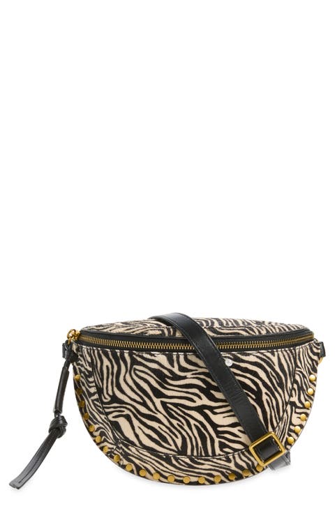 Skano Zebra Genuine Calf Hair Belt Bag