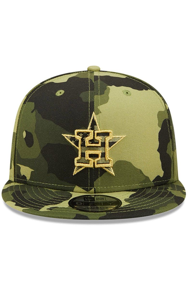 New Era Men's New Era Camo Houston Astros 2022 Armed Forces Day 9FIFTY Snapback Adjustable Hat, Alternate, color,