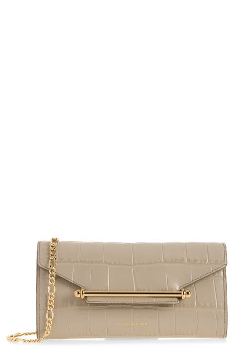 Multrees Croc Embossed Chain Wallet