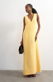 Topshop V-Neck Maxi Dress