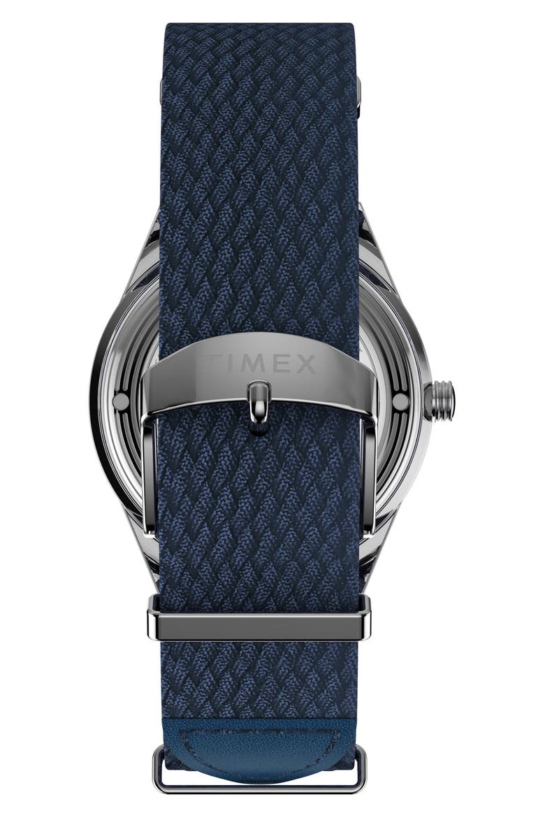 Peanuts Marlin Jet Easy Rider Fabric Strap Watch, Alternate, color, BLUE
