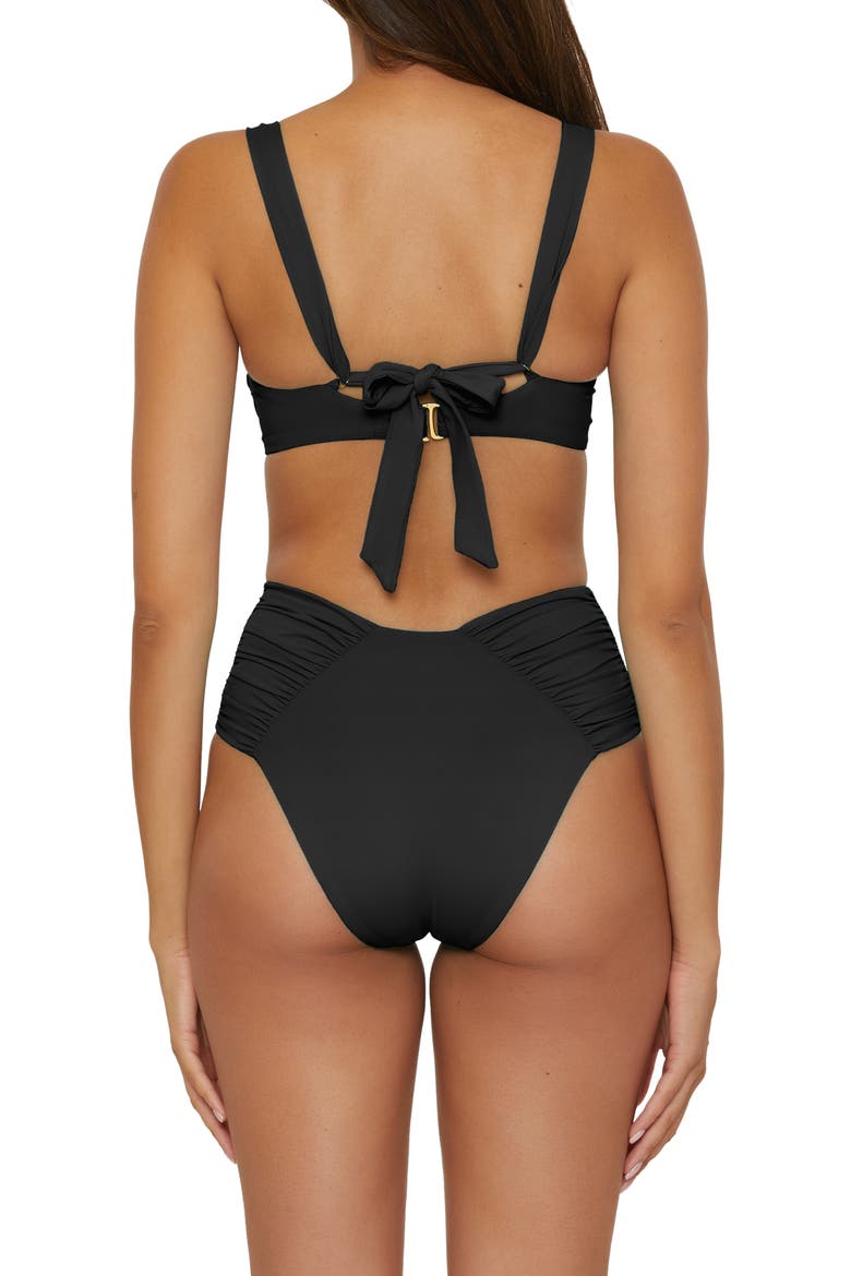 Color Code High Cut Bikini Bottoms, Alternate, color, BLACK