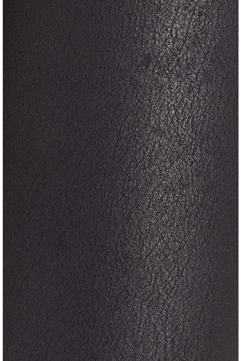 'Airbrushed' Leggings, Alternate, color, BLACK PERFORMANCE LEATHER