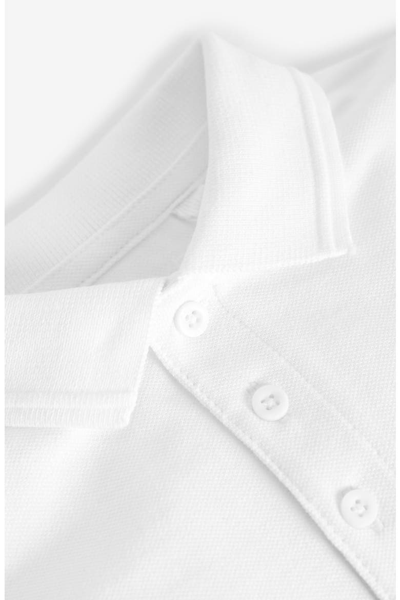 Kids' 5-Pack Uniform Cotton Polo Shirts, Alternate, color, WHITE