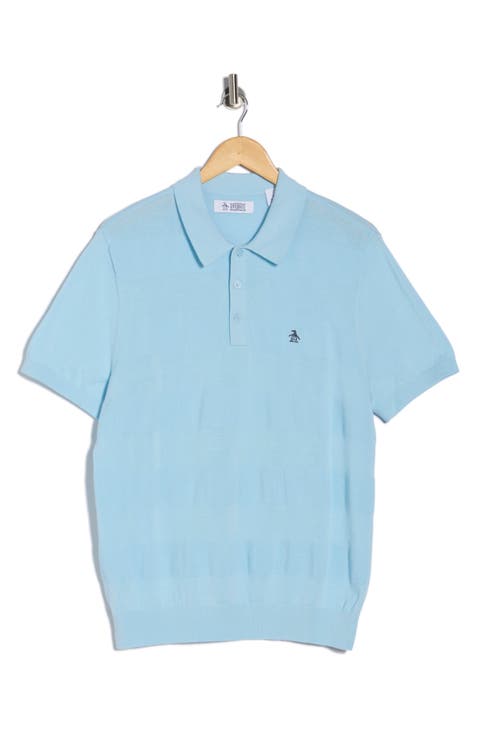Honeycomb Textured Cotton Polo
