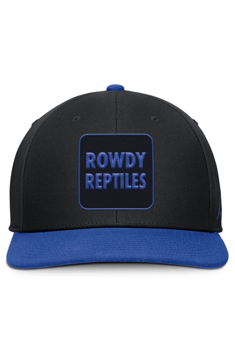 Men's Jordan Brand Black/Royal Florida Gators 2025 Sideline Campus Pro Local Snapback Hat, Alternate, color, Black