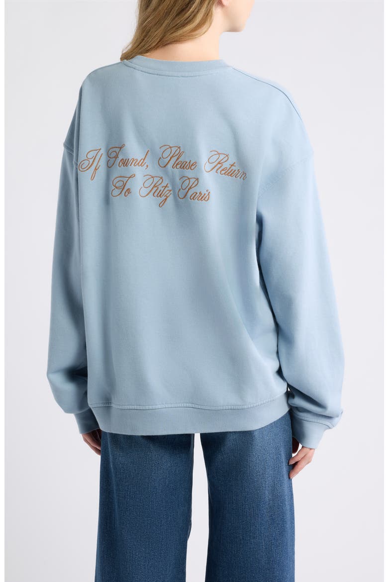 x The Ritz Paris Gender Inclusive Sweatshirt, Alternate, color, LIGHT BLUE