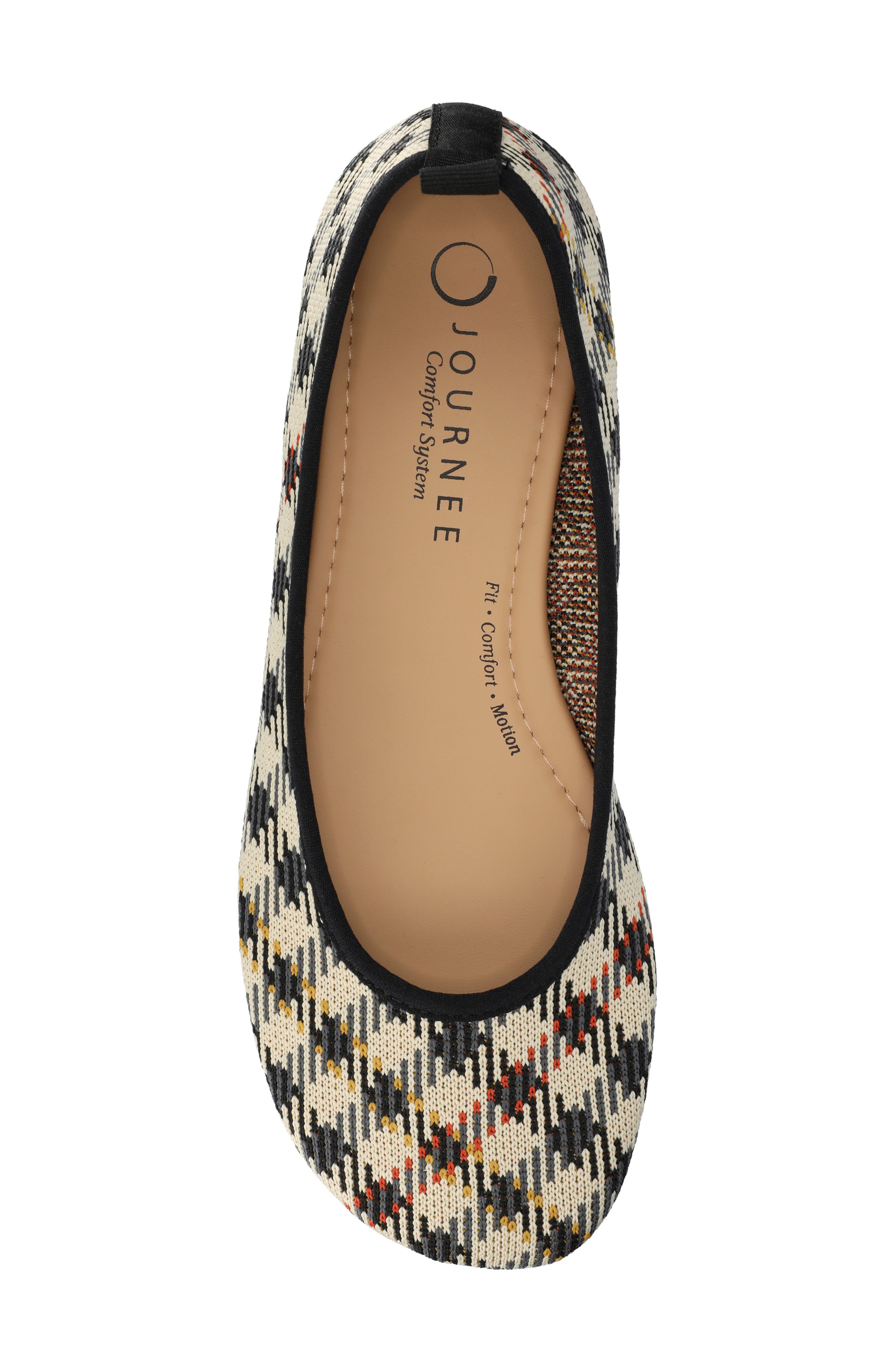 Aria Knit Flat, Alternate, color, BONE BLACK PLAID