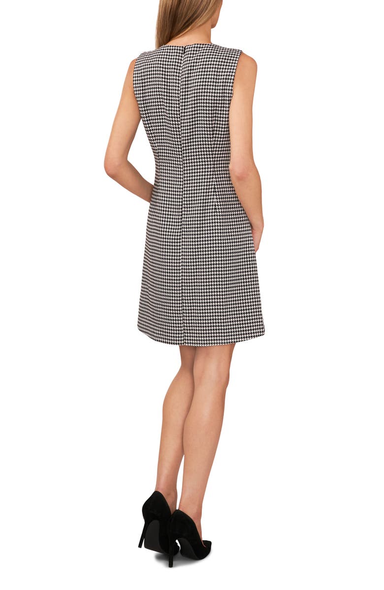 CeCe Houndstooth Sleeveless Sheath Dress, Alternate, color,