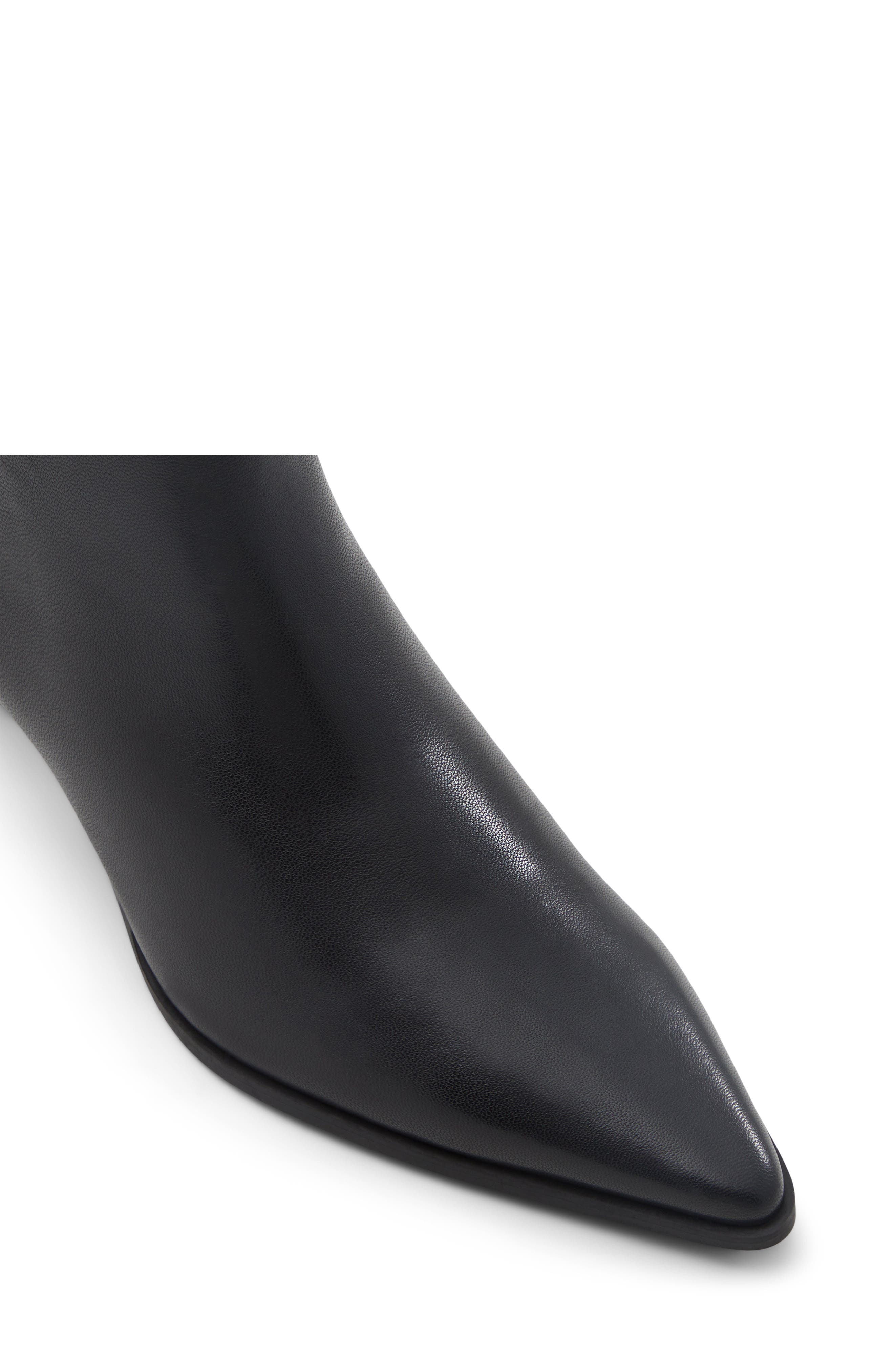 ALDO Emmalie Pointed Toe Kitten Heel Bootie, Alternate, color, Black