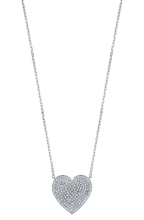 Pavé Diamond Heart Pendant Necklace (Nordstrom Exclusive)