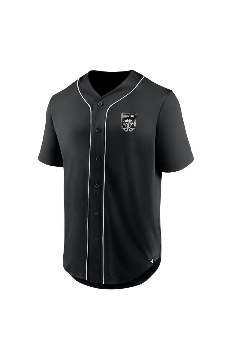 FANATICS Men's Fanatics Branded Black Austin FC Third Period Fashion Baseball Button-Up Jersey, Alternate, color, 