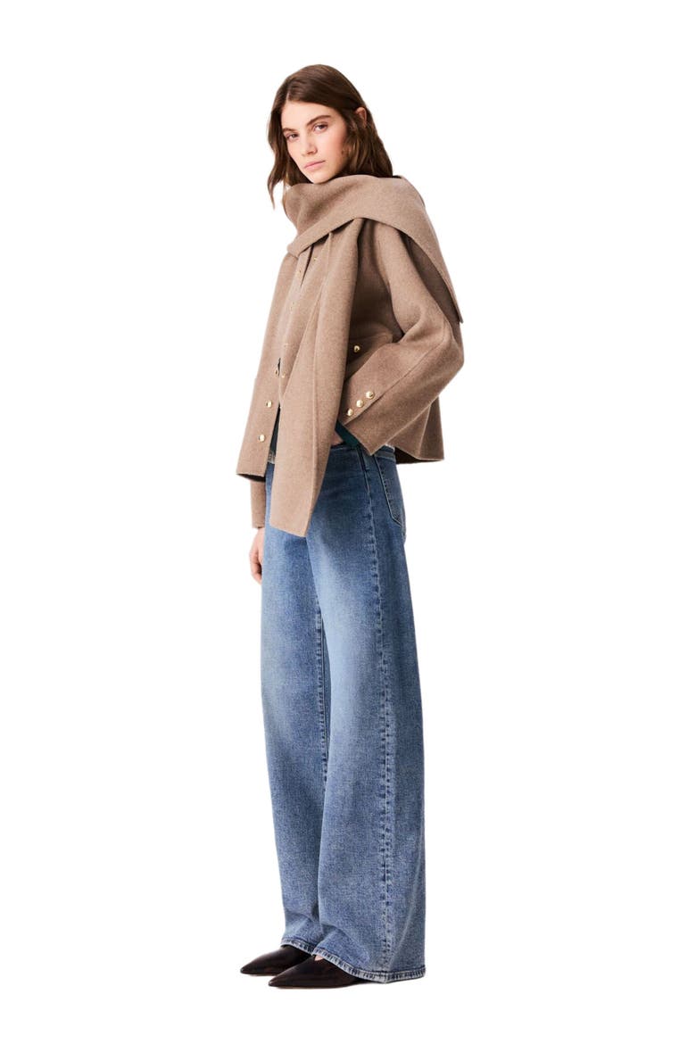 Short double-faced coat, Alternate, color, Mastic beige