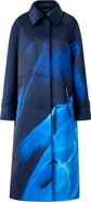 Akris Elliot Cyanotype Duchesse Satin Trench Coat