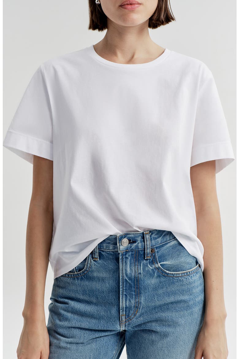 Kari Cotton T-Shirt, Alternate, color, WHITE