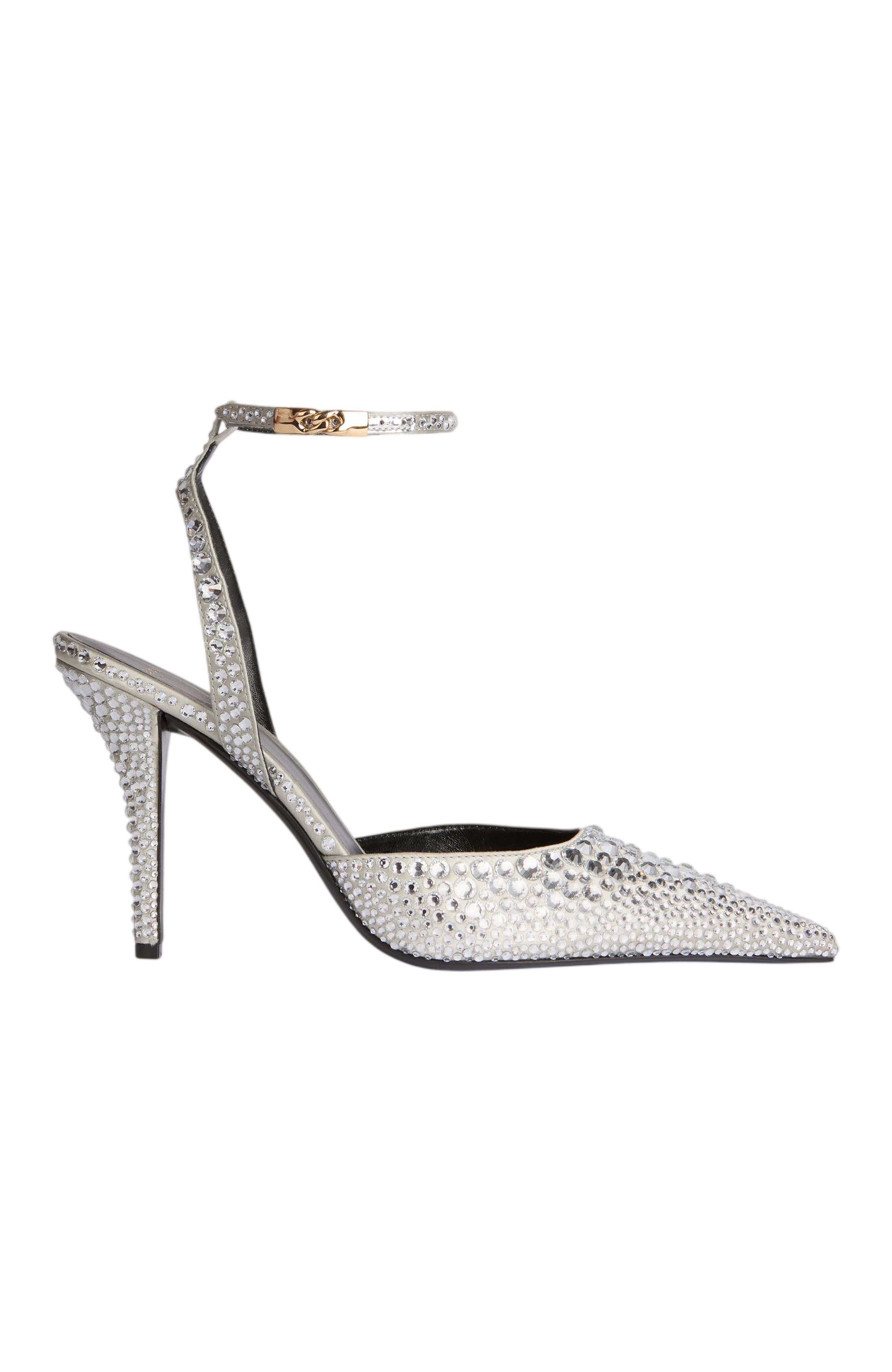 Strappy Satin Courts with Crystals, Alternate, color, Silver