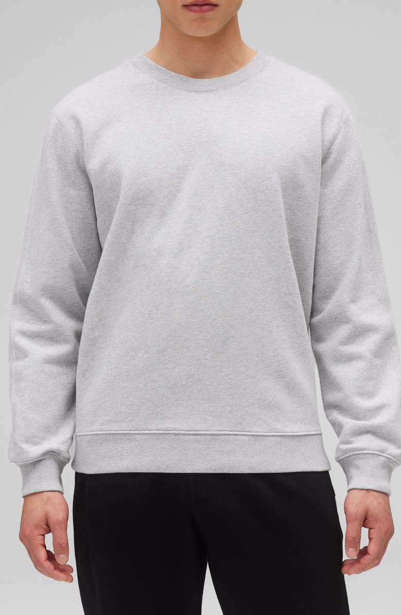 Reigning Champ Classic Crewneck Midweight Terry Sweatshirt, Main, color, Heather Stone